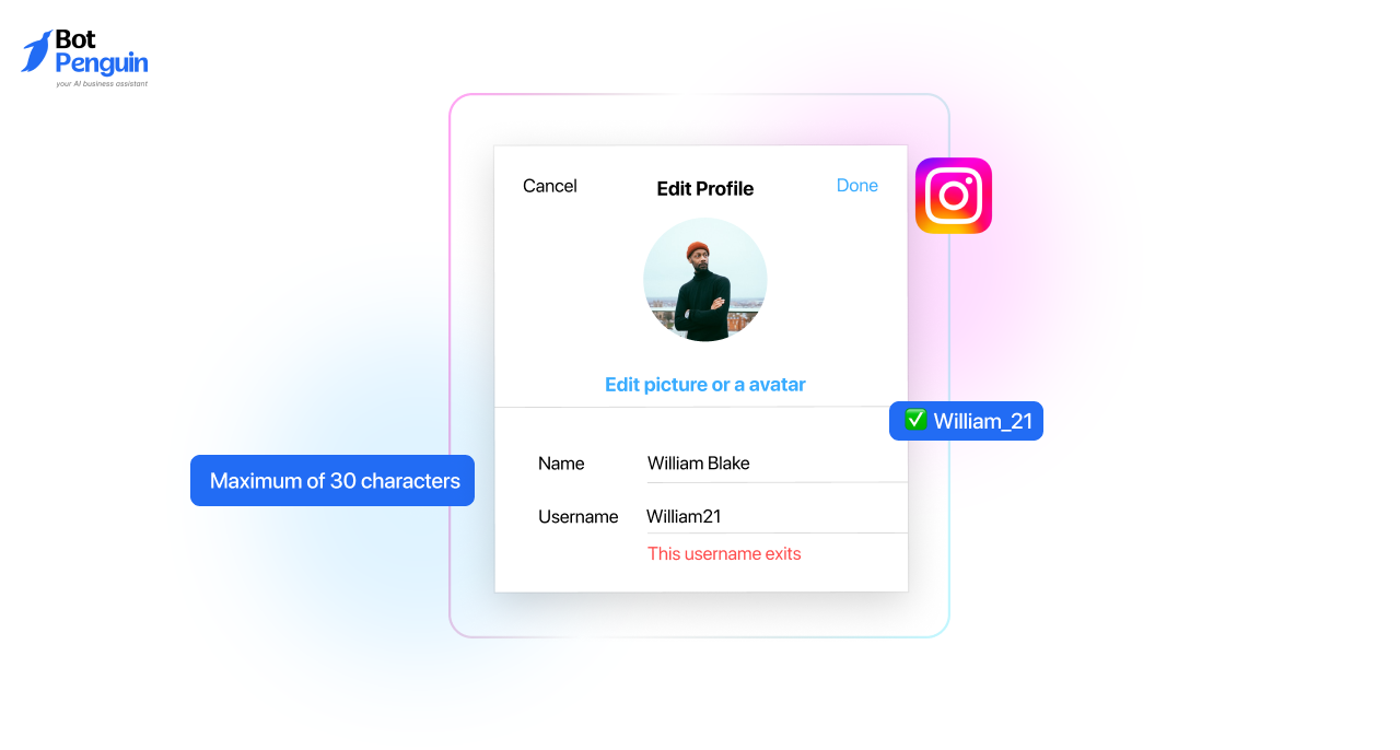 Instagram Username Rules&nbsp;