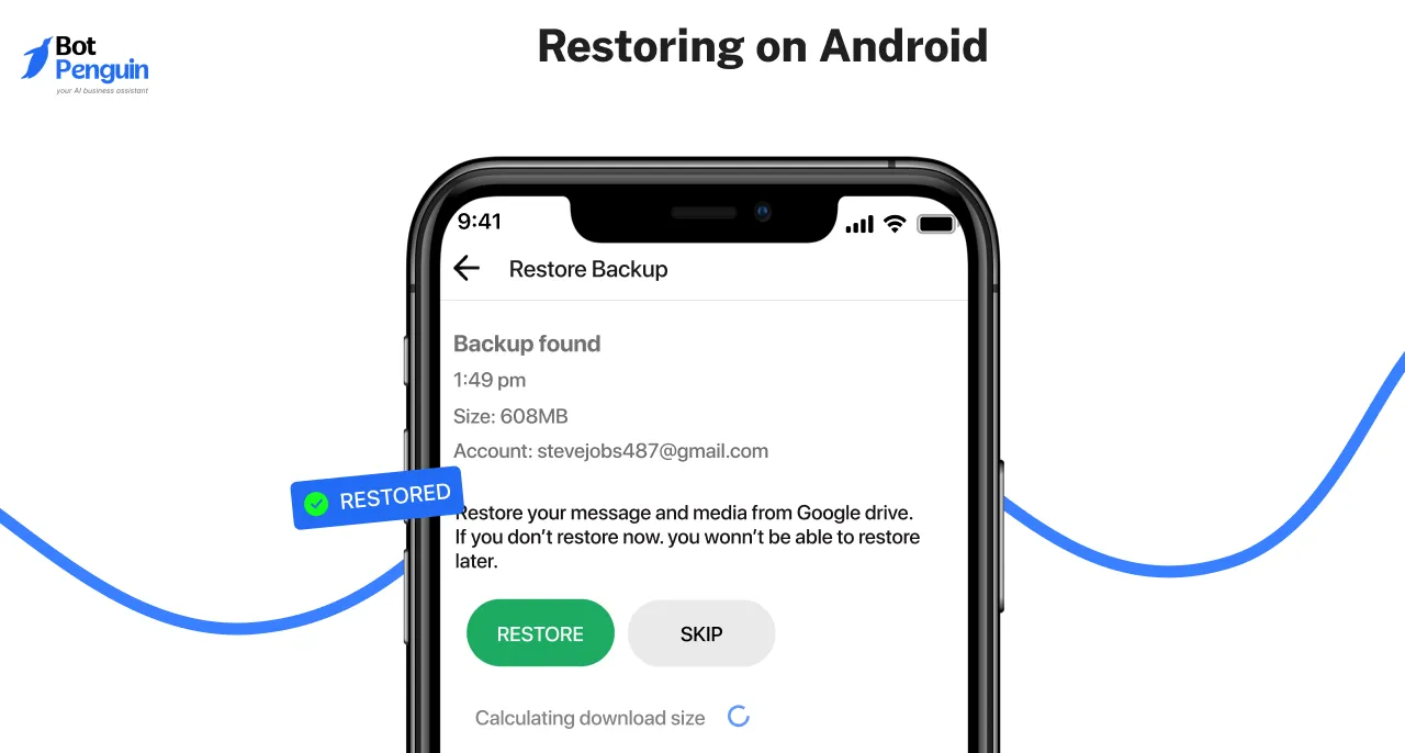  Restoring on Android