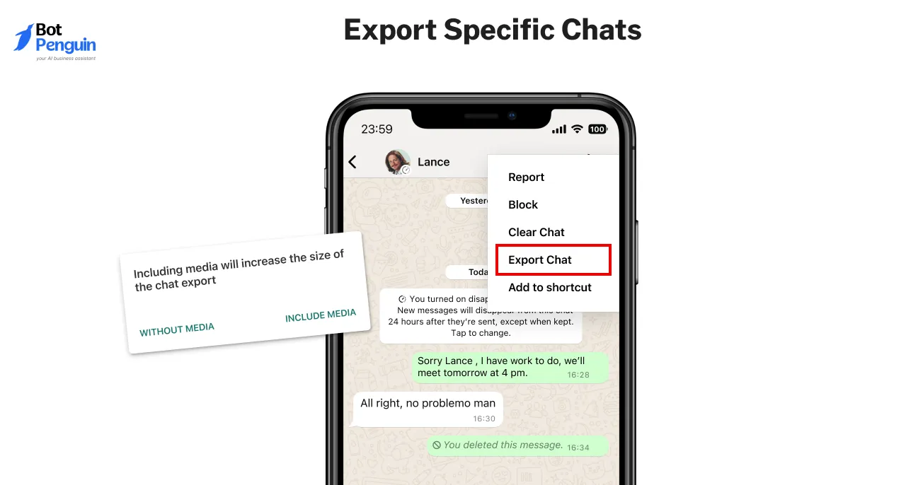 Export Specific Chats