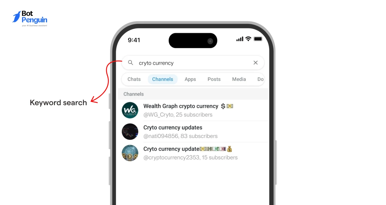 How to search inside Telegram channels for specific posts, messages, and media content