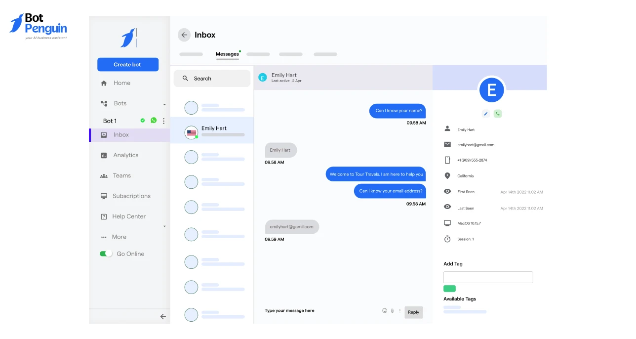 ideal chatbot assistant use cases, including handling customer questions automatically, capturing and qualifying leads, and escalating complex queries to human agents.