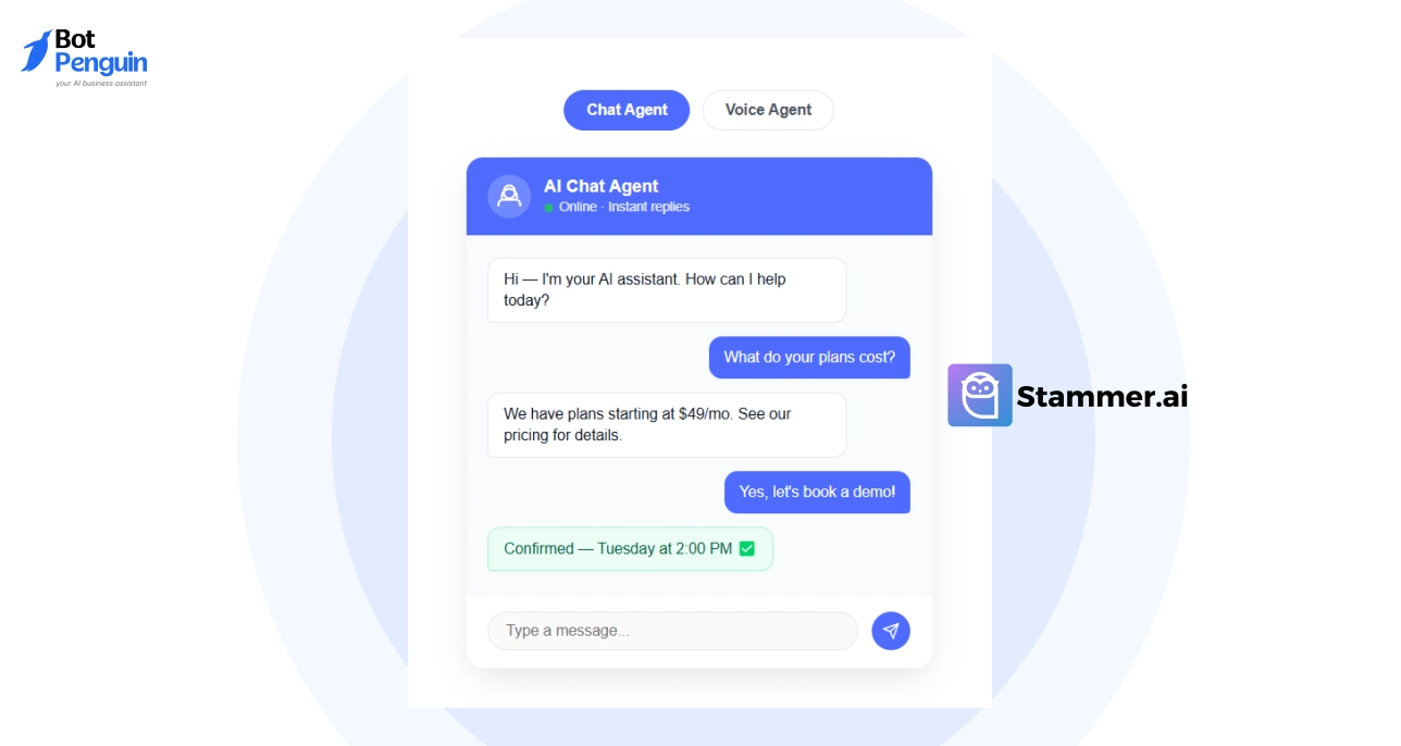 Dashboard of Stammer AI
