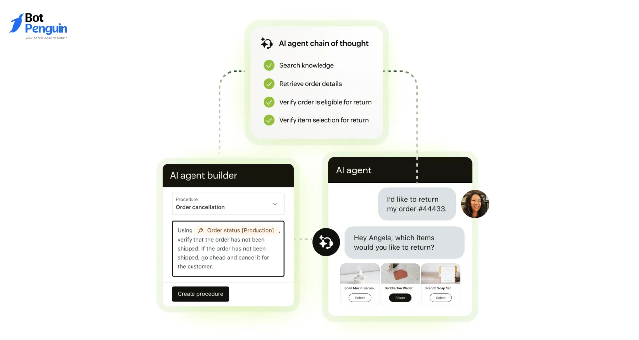 Zendesk AI support dashboard displaying customer conversations, ticket details, agent collaboration, and issue resolution workflows.