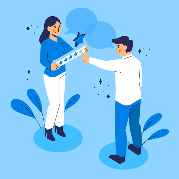 Customer experience with feedback and satisfaction ratings across the buyer journey.