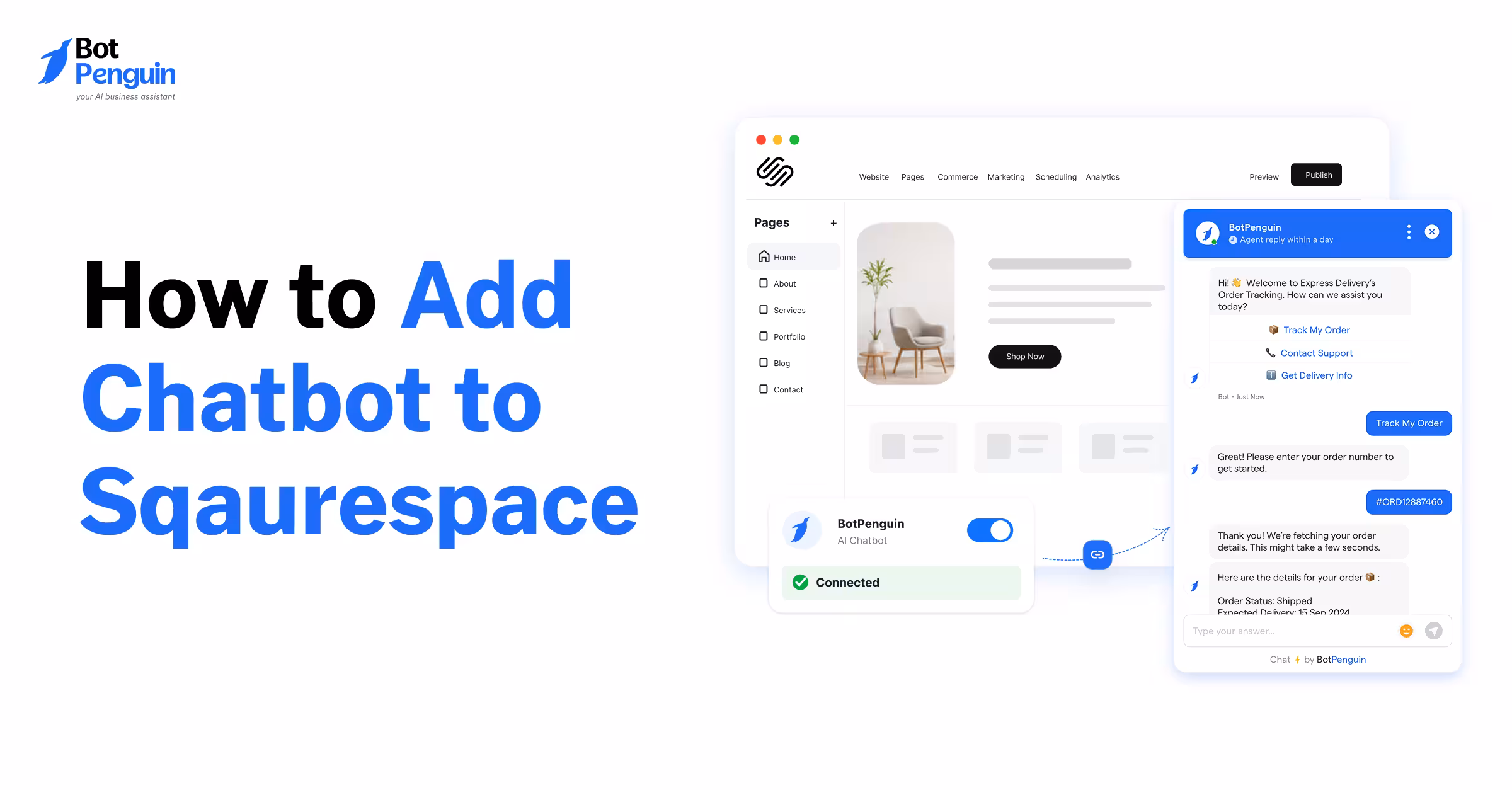 Featured image for How to Add a Chatbot to Squarespace (4 Steps)